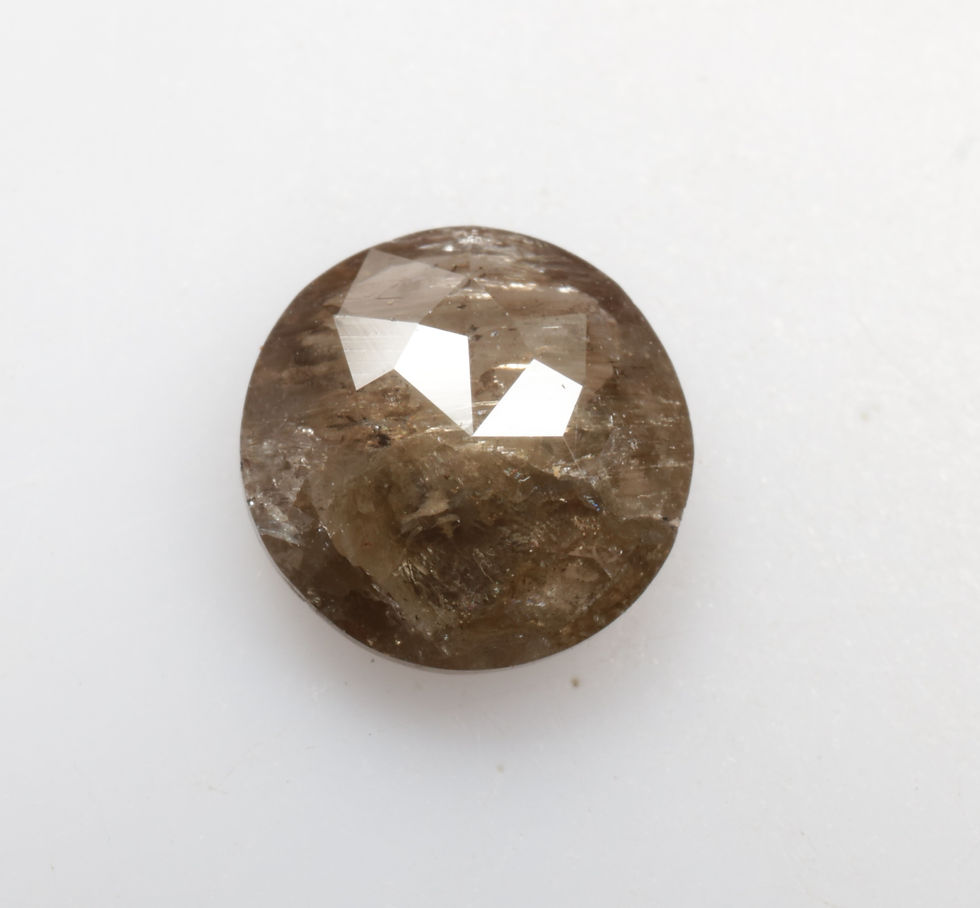 0.72 CT 6.0 MM Natural Loose Round Rose Cut Fancy color Diamond For Jewelry