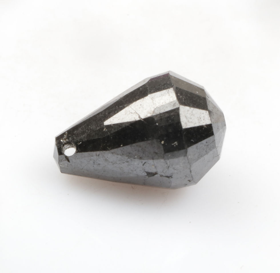 Thumbnail: 3.87 CT 10.5 X 7.2 MM Natural Loose Faceted Teardrop Drilled Diamond Cut