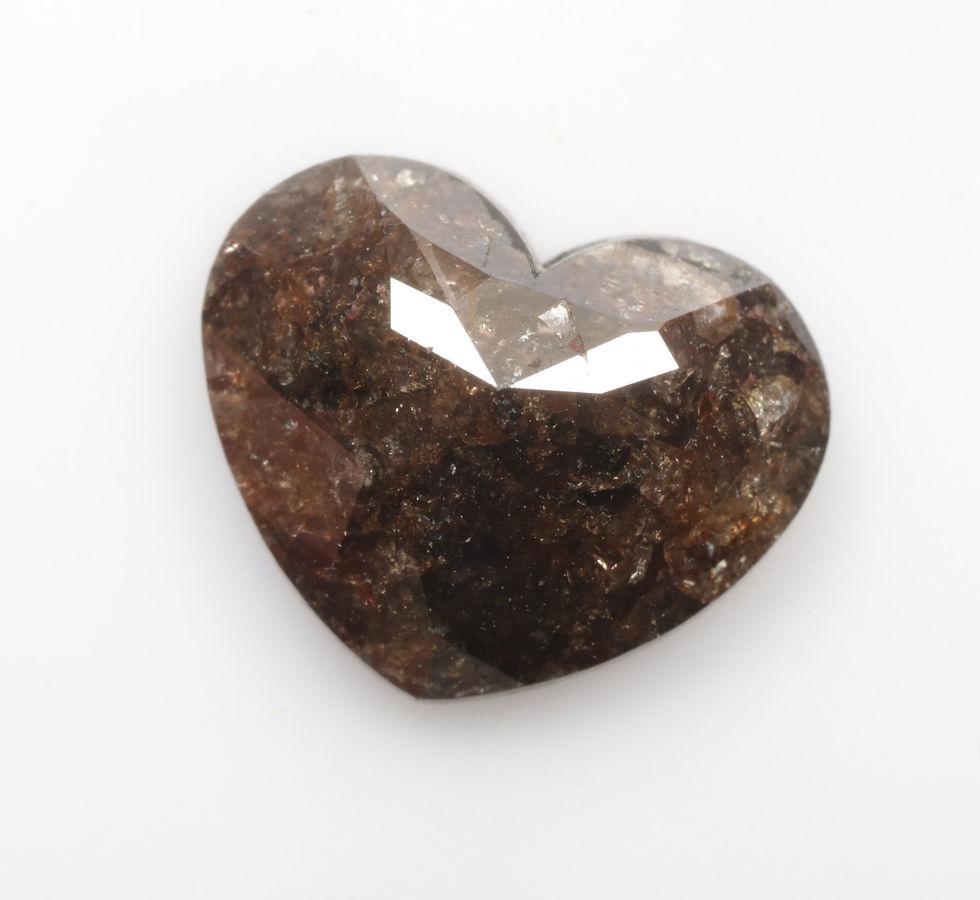 3.34 CT 10.0 X 12.0 MM Natural Loose Diamond Heart Shape Diamond Red Black Color