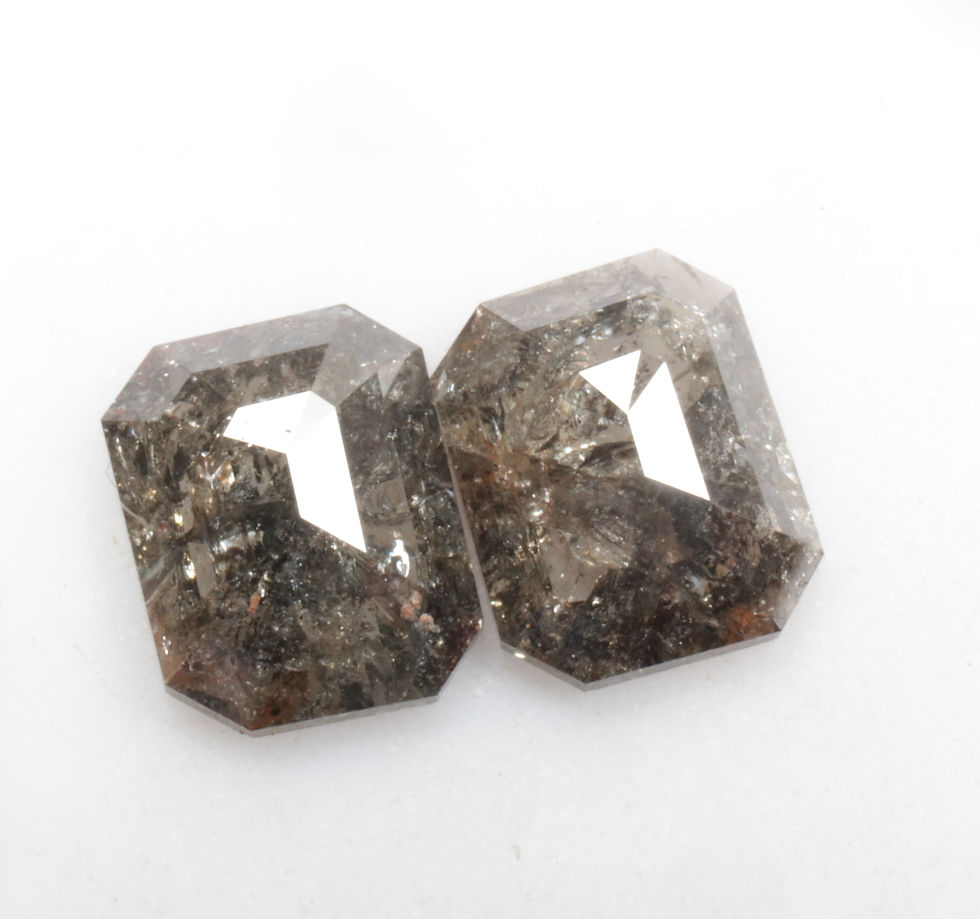 Thumbnail: 1.87 CT 7.1 X 5.8 MM Natural Emerald cut Diamond Pair for Diamond Earrings Gifts