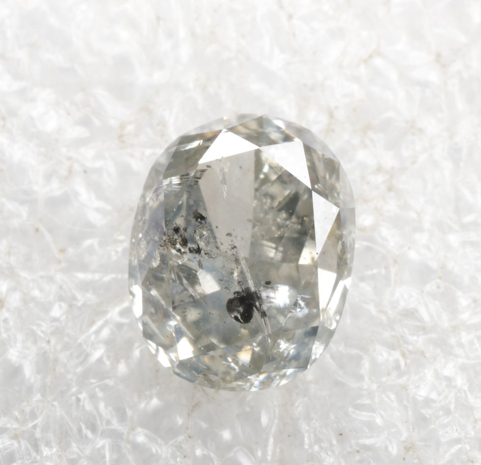 Thumbnail: 1.33 CT 6.9 X 5.5 MM Oval cut Natural Salt and Pepper Diamond for Jewelry