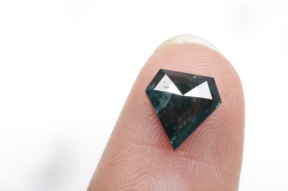 Thumbnail: 1.60 CT 8.7 X 8.2 MM Natural Loose Pentagon cut Diamond cut, Treated Blue color
