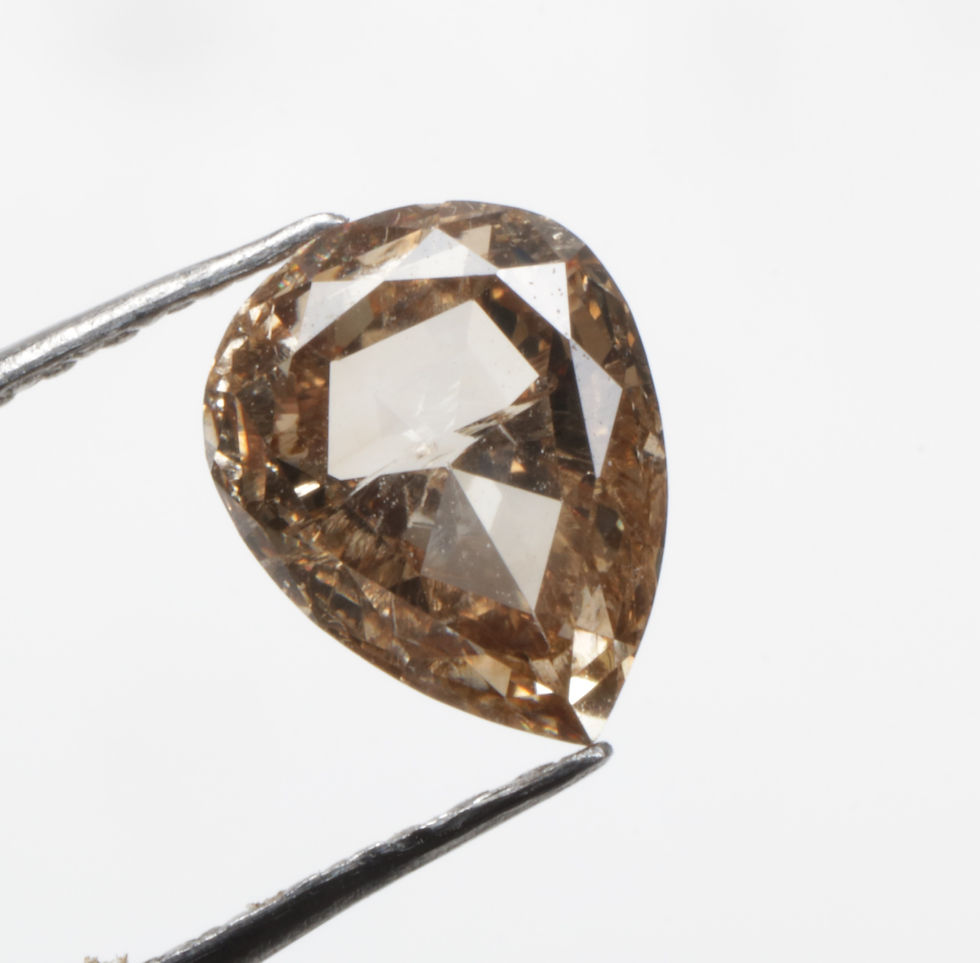 Thumbnail: 0.72 CT 6.4 X 5.1 MM Pear cut Natural Loose Diamond, Fancy color for pear Ring