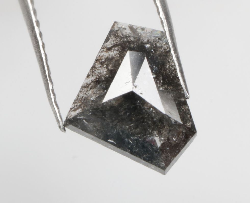 Thumbnail: 1.18 CT 6.8 X 9.0 MM Natural Loose Diamond, Hexagon Diamond, Black Color