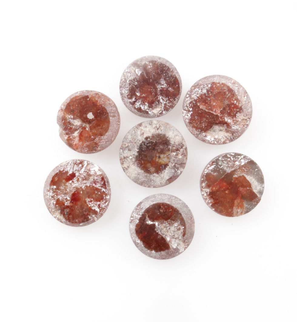 Thumbnail: 7.43 CT 6.0 to 6.5 MM Natural Loose Round Rose cut Diamond lot 7Pcs