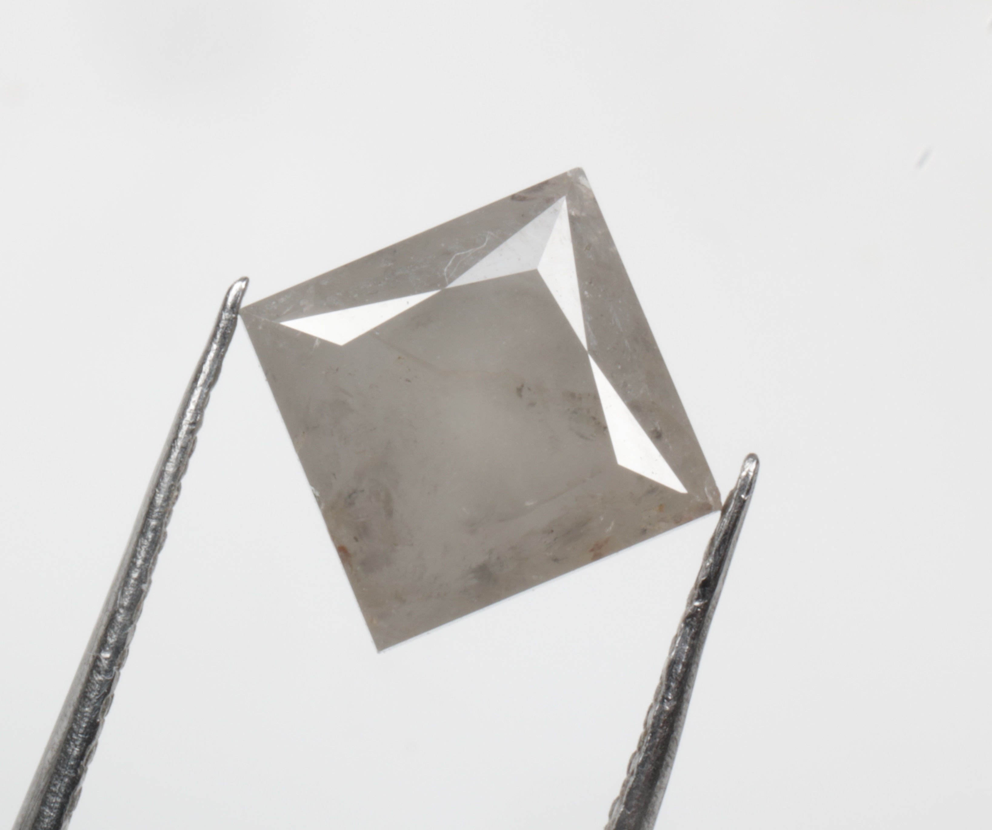 1.55 CT 6.1 X 6.2 MM Natural Princess Cut Loose Brilliant cut Diamond Grey color