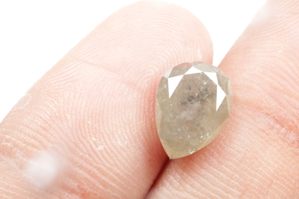 Thumbnail: 3.19 CT 10.0 X 7.5 MM Natural Pear cut Natural Diamond for Pear Engagement Ring
