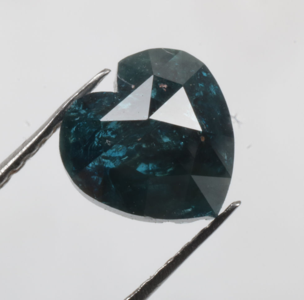 1.0 CT 6.5 X 6.5 MM Blue Heart Shape Loose Blue natural Diamond for Wedding Ring