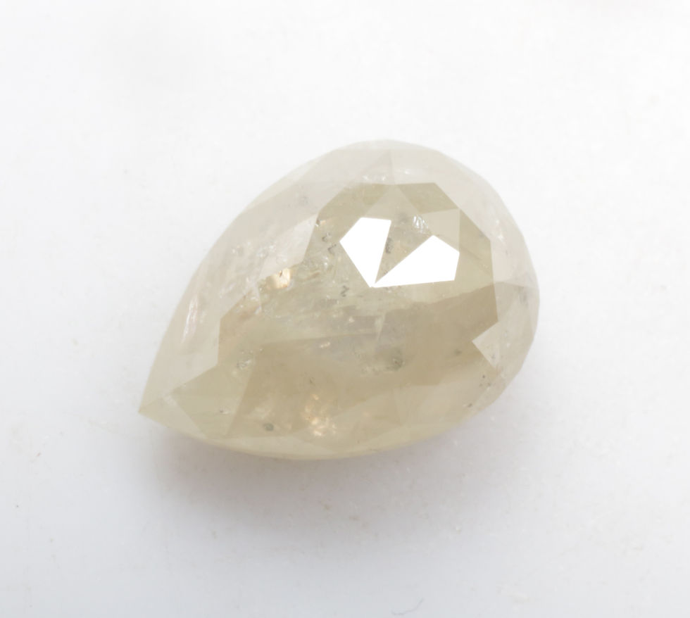 Thumbnail: 2.76 CT 9.9 X 7.1 MM Pear cut Natural Loose Diamond Off white for Pear Ring