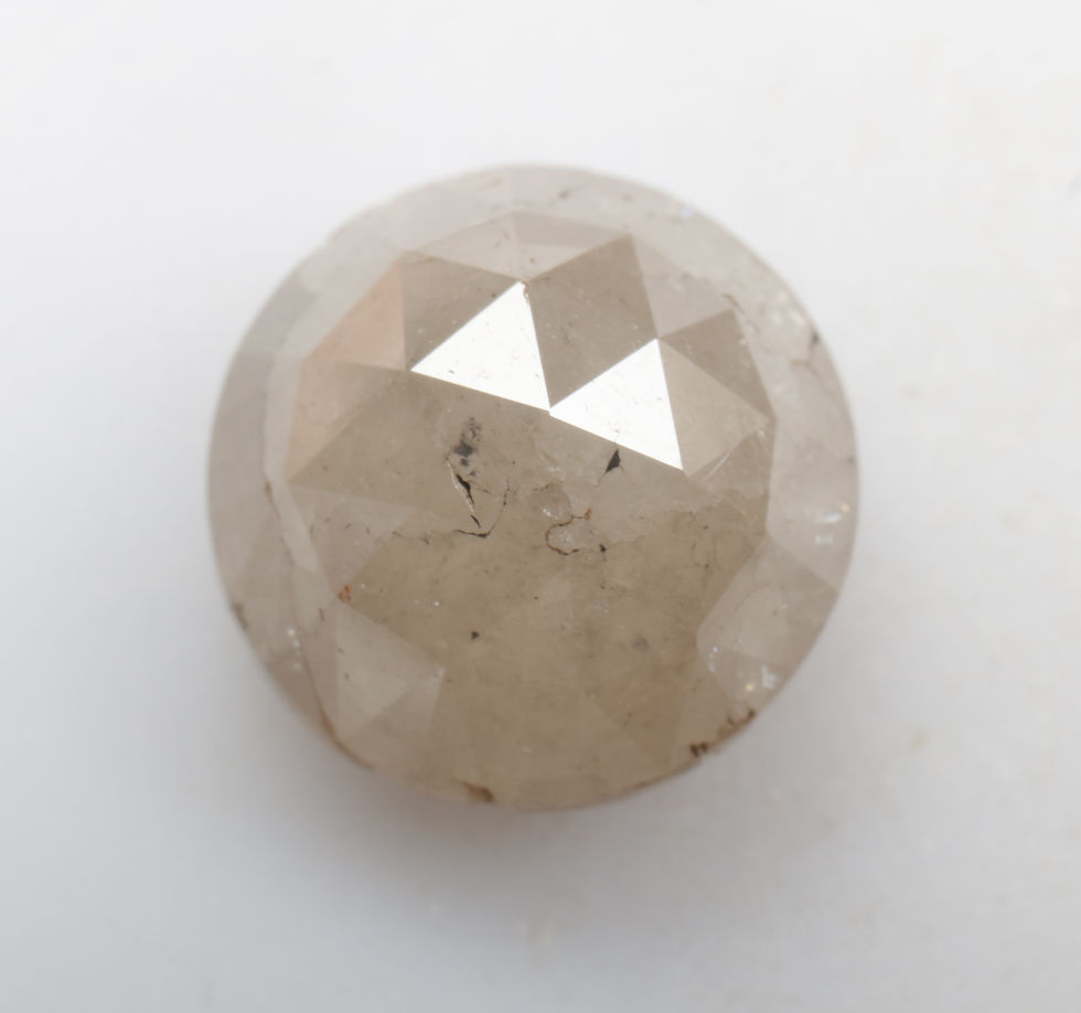 Thumbnail: 2.26 CT 7.6 MM Natural Loose Round Rose Cut Diamond for Diamond Ring Jewelry