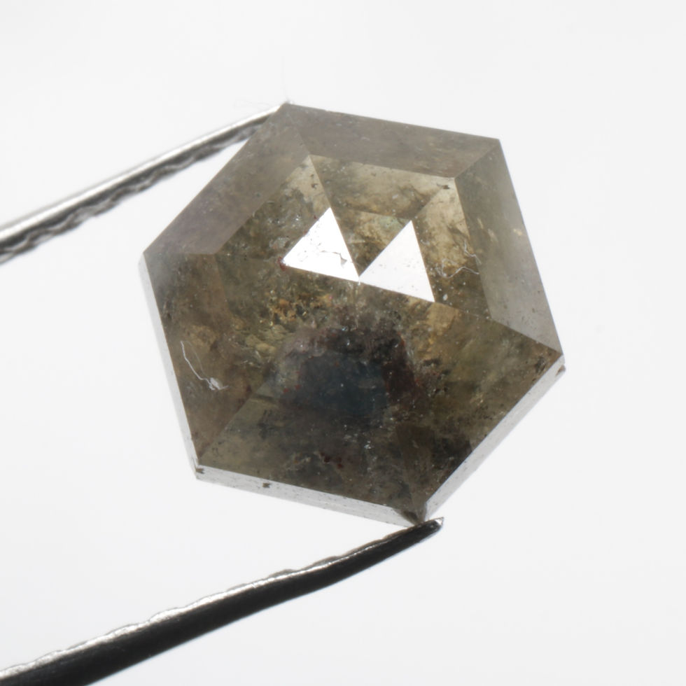 Thumbnail: 1.79 CT 7.5 X 6.6 MM Natural Loose Diamond, Hexagon Diamond, Fancy Color