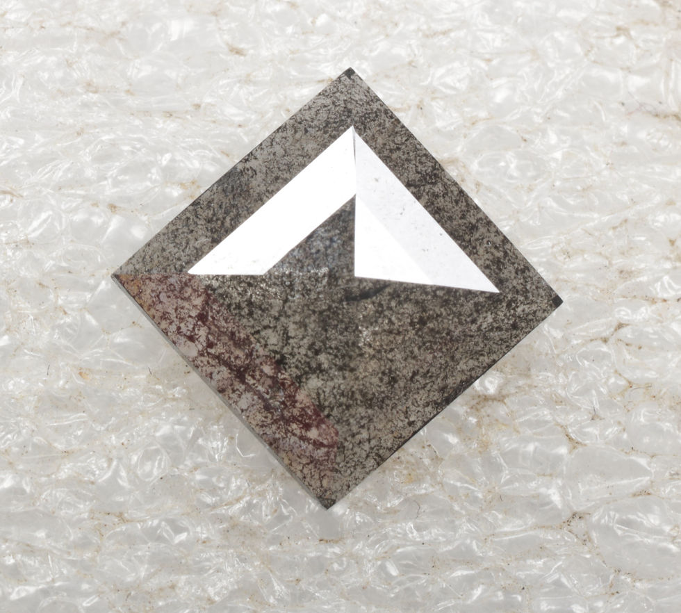 Thumbnail: 1.10 CT 9.7 X 9.8 MM Natural Salt and Pepper Square cut Diamond, Loose Diamond