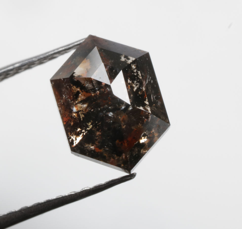 Thumbnail: 1.50 CT 7.9 X 5.6 MM Natural Hexagon Cut Loose Diamond Fancy Color