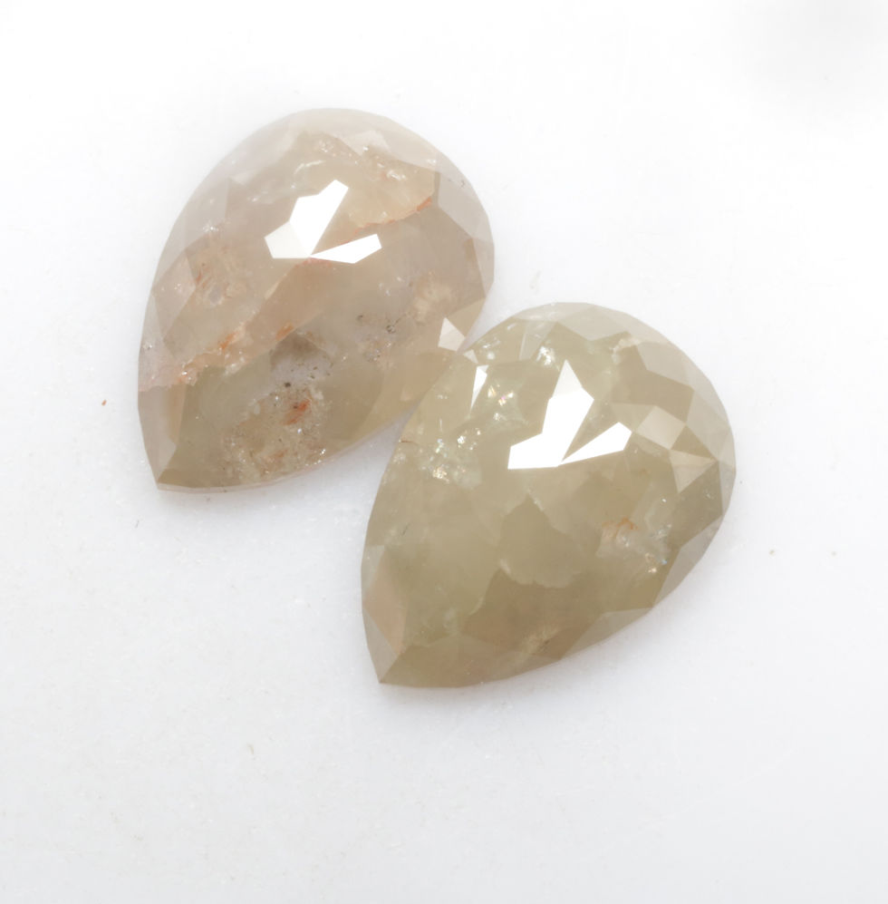 Thumbnail: 4.34 CT 11.1 X 7.8 MM Natural Loose Pear cut Diamond Pair for Earring