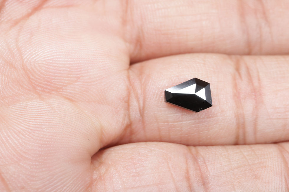 Thumbnail: 0.86 CT 7.9 X 6.0 MM Natural Loose Coffin/Casket Shape Diamond, Black color