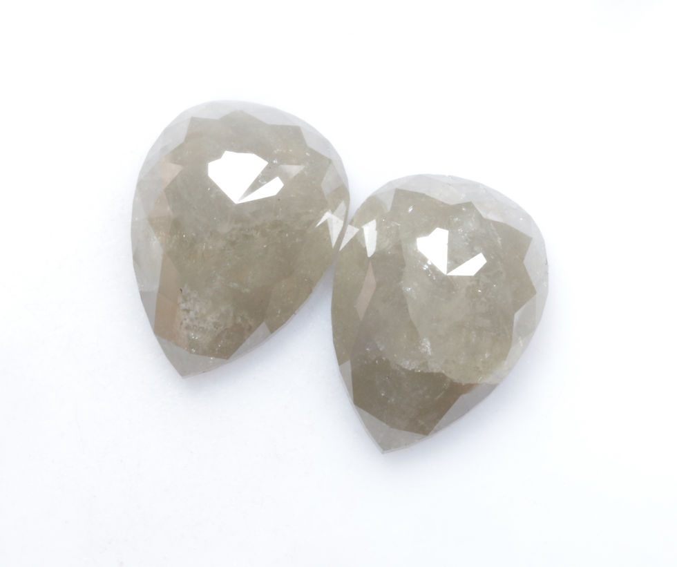 Thumbnail: 7.83 CT 12.4 X 9.1 MM Natural Loose Pear cut Diamond Pair for Earring