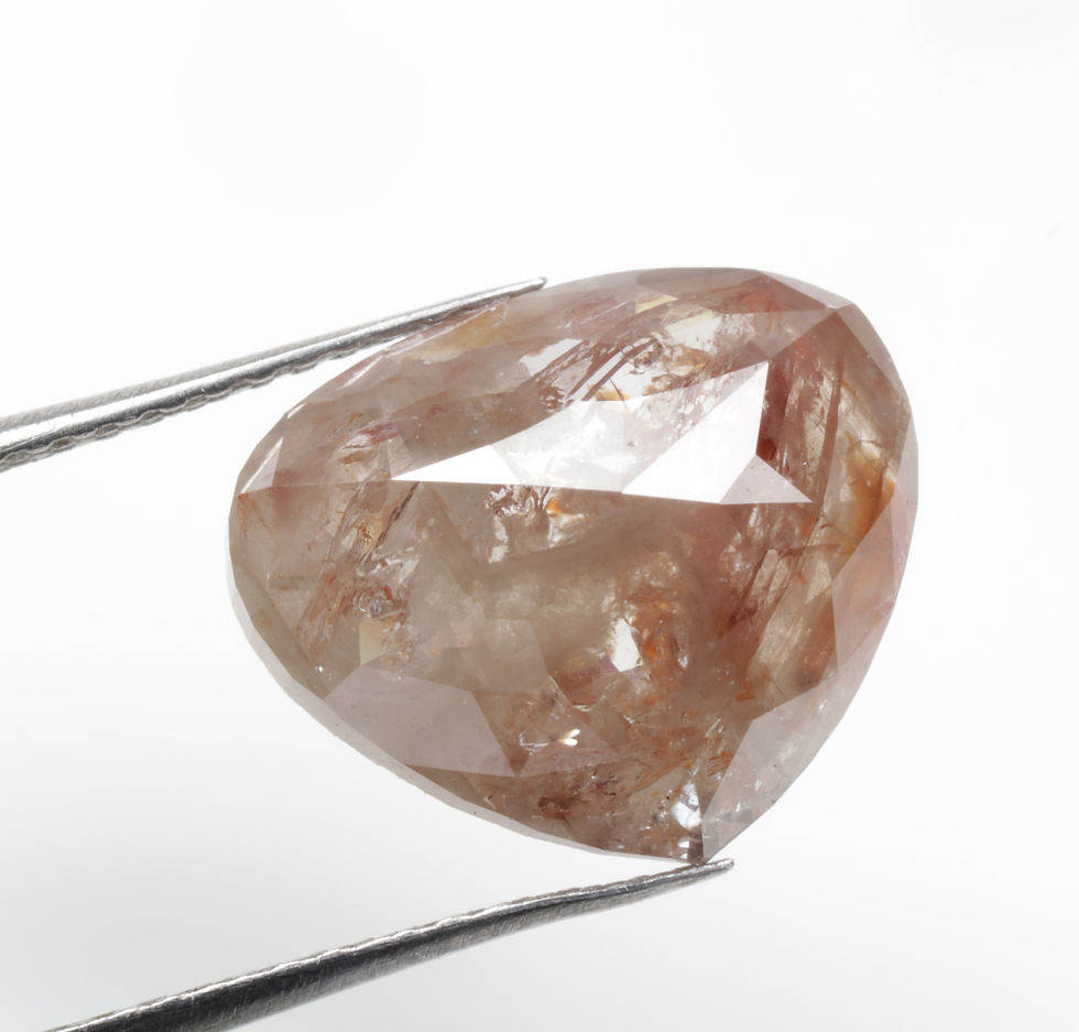 Thumbnail: 3.68 CT 10.3 X 12.1 MM Natural Pear cut Fancy color Diamond for Pear Ring Gift