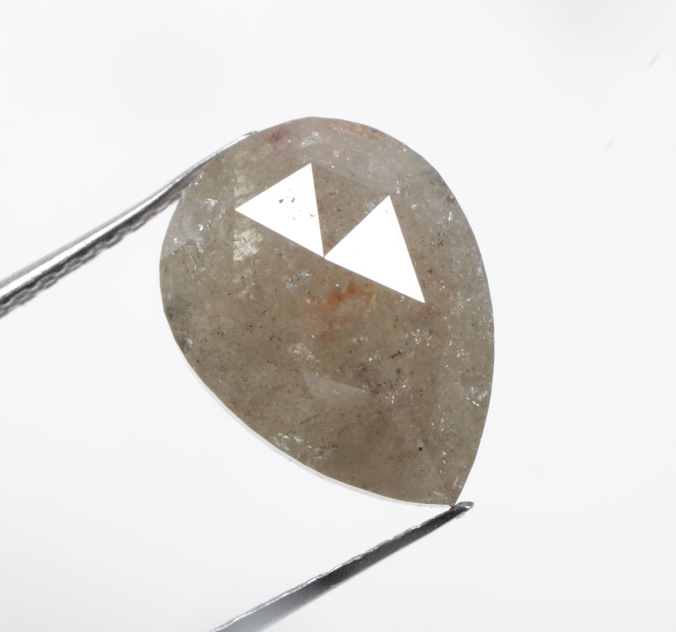 3.25 CT 10.8 X 8.2 MM Natural Pear cut Diamond Grey color for Jewelry