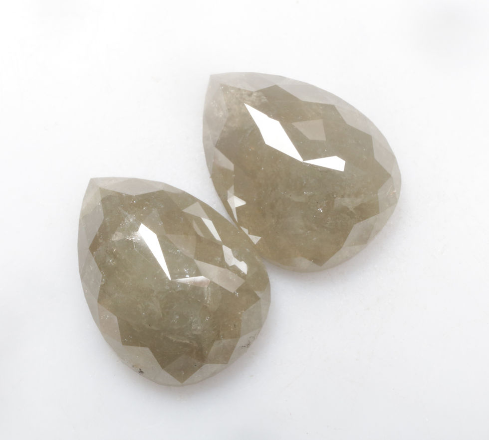 Thumbnail: 7.83 CT 12.4 X 9.1 MM Natural Loose Pear cut Diamond Pair for Earring