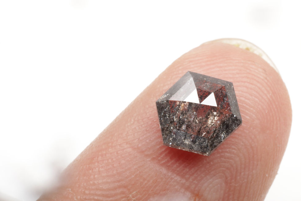 Thumbnail: 1.25 CT 7.9 X 6.4 MM Hexagon cut Natural Diamond Fancy color for Hexagon Ring