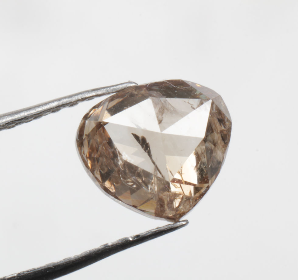Thumbnail: 1.01 CT 6.1 X 6.6 MM Pear cut Natural loose Diamond Fancy color Full cut Diamond