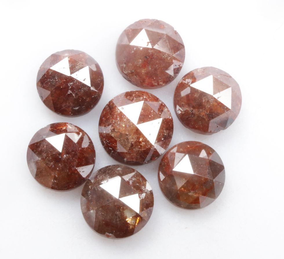 Thumbnail: 7.43 CT 6.0 to 6.5 MM Natural Loose Round Rose cut Diamond lot 7Pcs