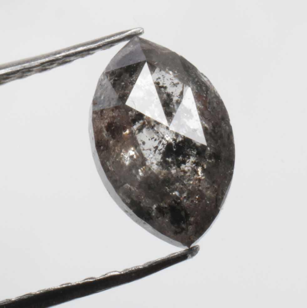 Thumbnail: 0.67 CT 7.2 X 4.5 MM Marquise Cut Natural Salt and Pepper Diamond, Black color