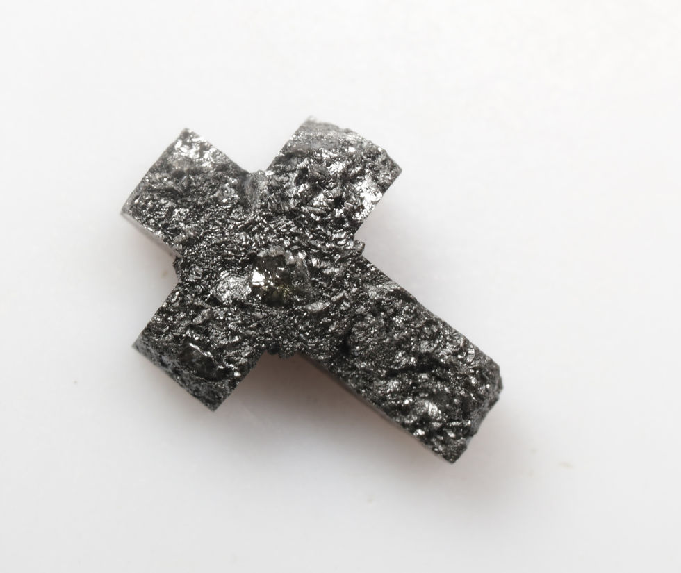 Thumbnail: 3.37 CT 12.5 X 9.5 MM Natural Uncut Christian Cross cut Rough/Raw Diamond