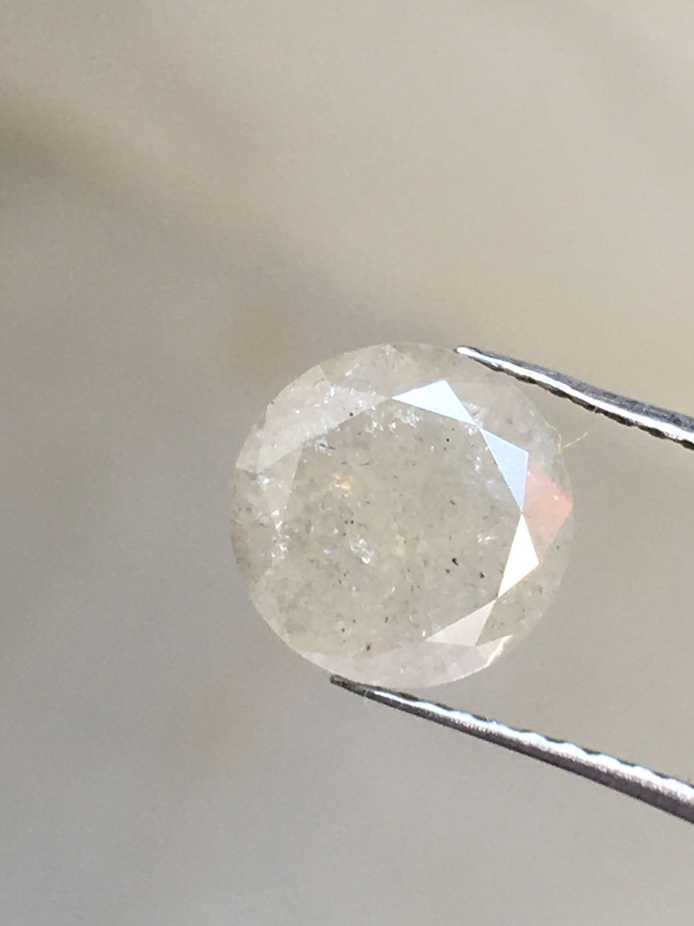 Thumbnail: 1.70 CT 6.3 MM Natural Round Cut Salt and pepper Brilliant cut Diamond