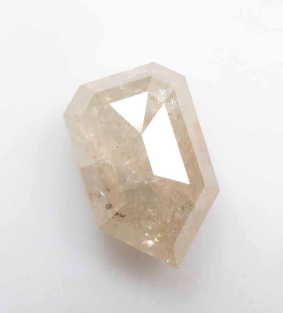 Thumbnail: 3.38 CT 10.8 X 7.0 MM Natural Loose Salt and Pepper Shield Cut Kite Diamond