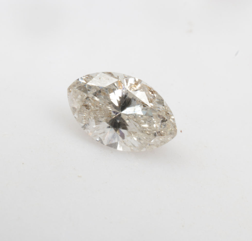 0.57 CT 6.9 X 4.4 MM Marquise Cut Natural Salt and Pepper Diamond Pointed Back