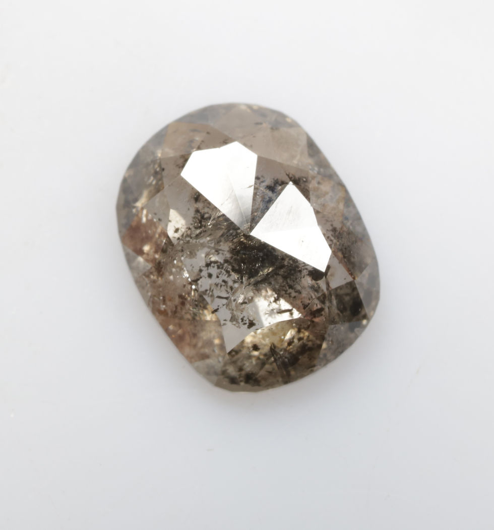 Thumbnail: 1.04 CT 7.5 X 6.1 MM Oval cut Natural Salt and Pepper Diamond for Oval Ring Gift