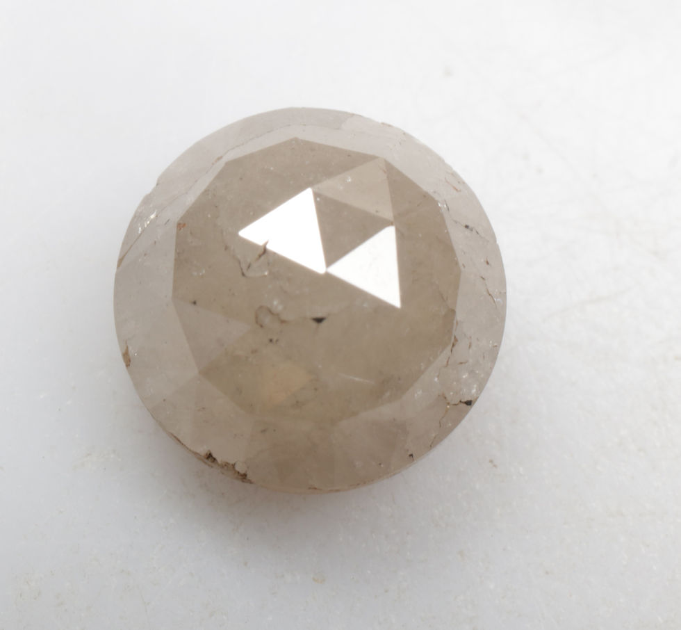 Thumbnail: 2.26 CT 7.6 MM Natural Loose Round Rose Cut Diamond for Diamond Ring Jewelry