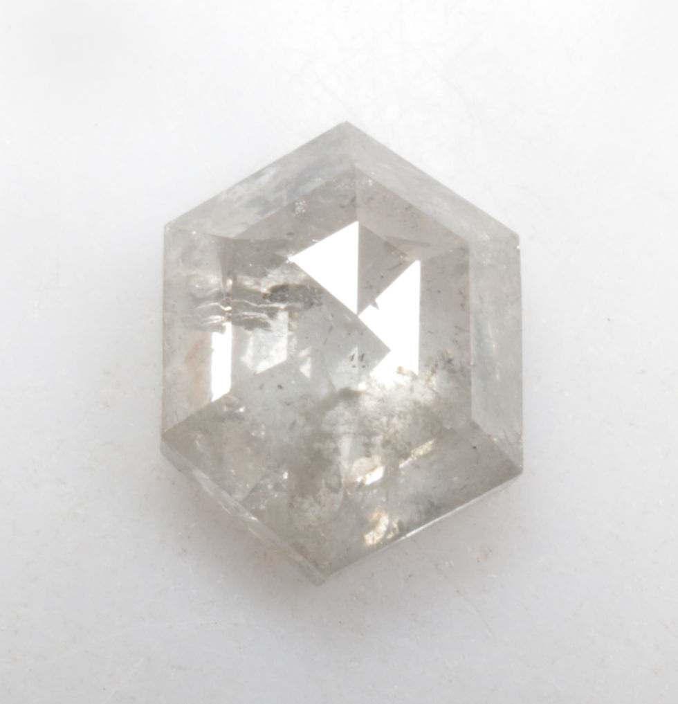 Thumbnail: 1.48 CT 8.0 X 6.1 MM Hexagon cut Natural Diamond Fancy color for Hexagon Ring