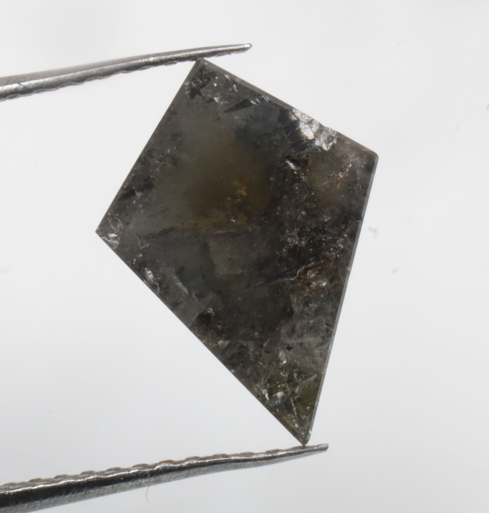 Thumbnail: 2.38 CT 11.8 X 8.6 MM Natural Loose Kite Shape Diamond Grey color for Kite Ring