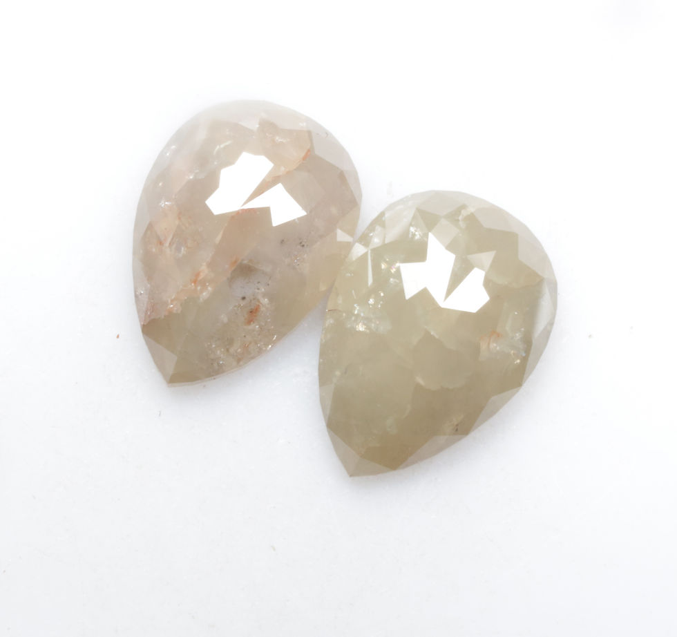 Thumbnail: 4.34 CT 11.1 X 7.8 MM Natural Loose Pear cut Diamond Pair for Earring
