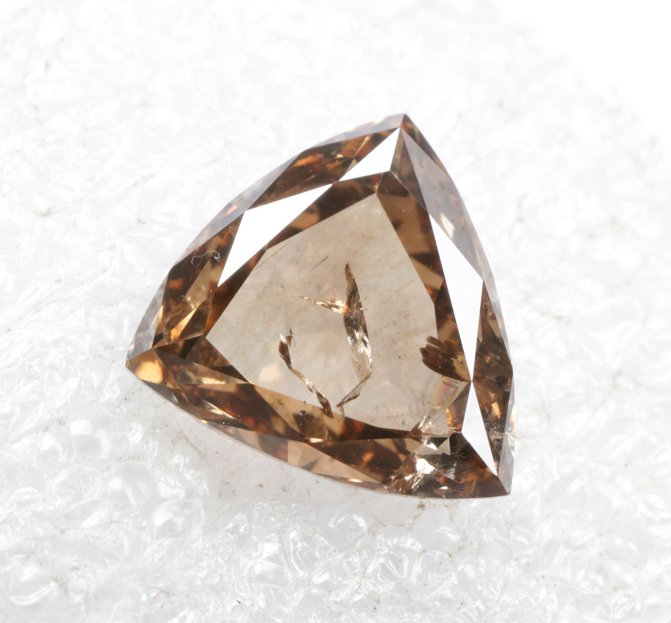 Thumbnail: 1.43 CT 8.3 X 7.9 MM Natural Trillion cut Diamond, Fancy Color for Jewelry