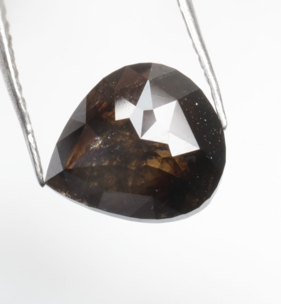 Thumbnail: 1.95 CT 8.4 X 7.5 MM Natural Loose Pear cut Diamond, Full cut Fancy Black color