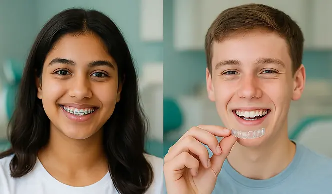 braces vs aligners - Teen Orthodontics dubai