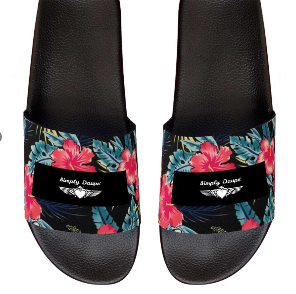 Thumbnail: Simply Daupe Unisex Signature Interchangeable Strap Exotic Print Slides