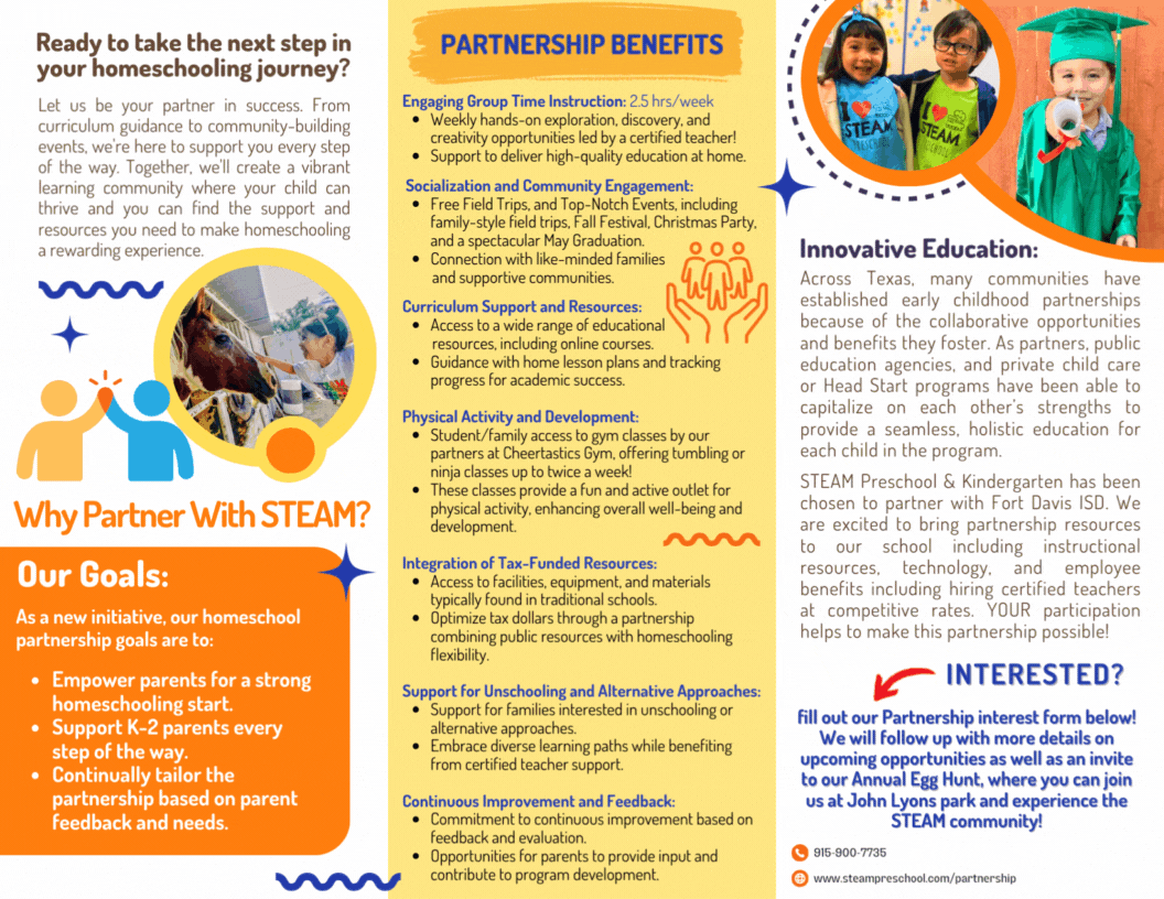 Homeschool partnership steam preschool