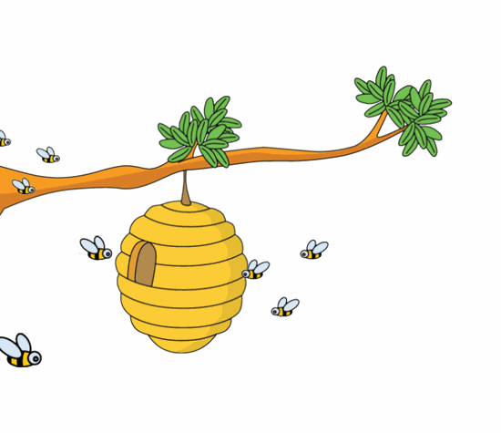 Beehive Clipart 17668.gif