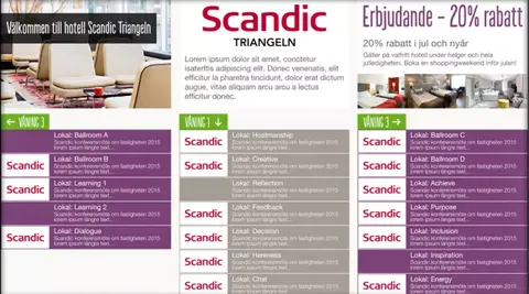 Scandic benytter PLAYipp Signage