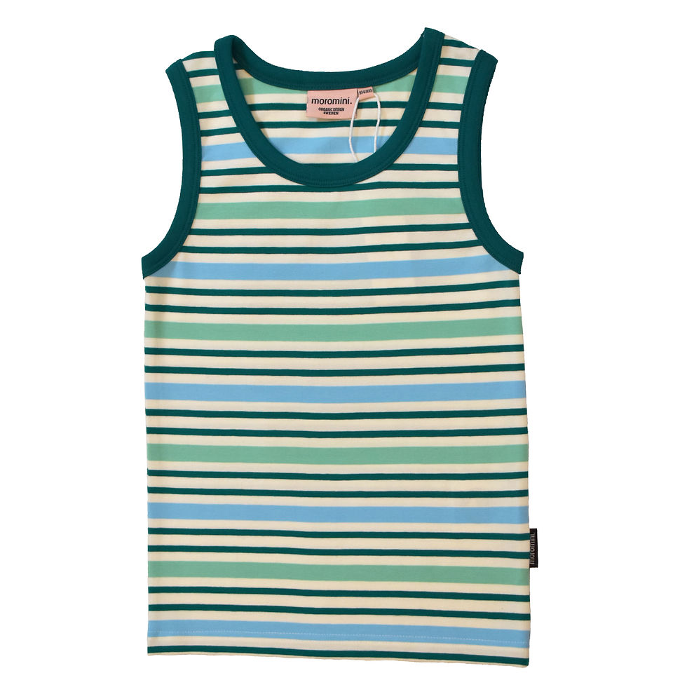 TANK TOP - MOROMINI - GREEN STRIPES