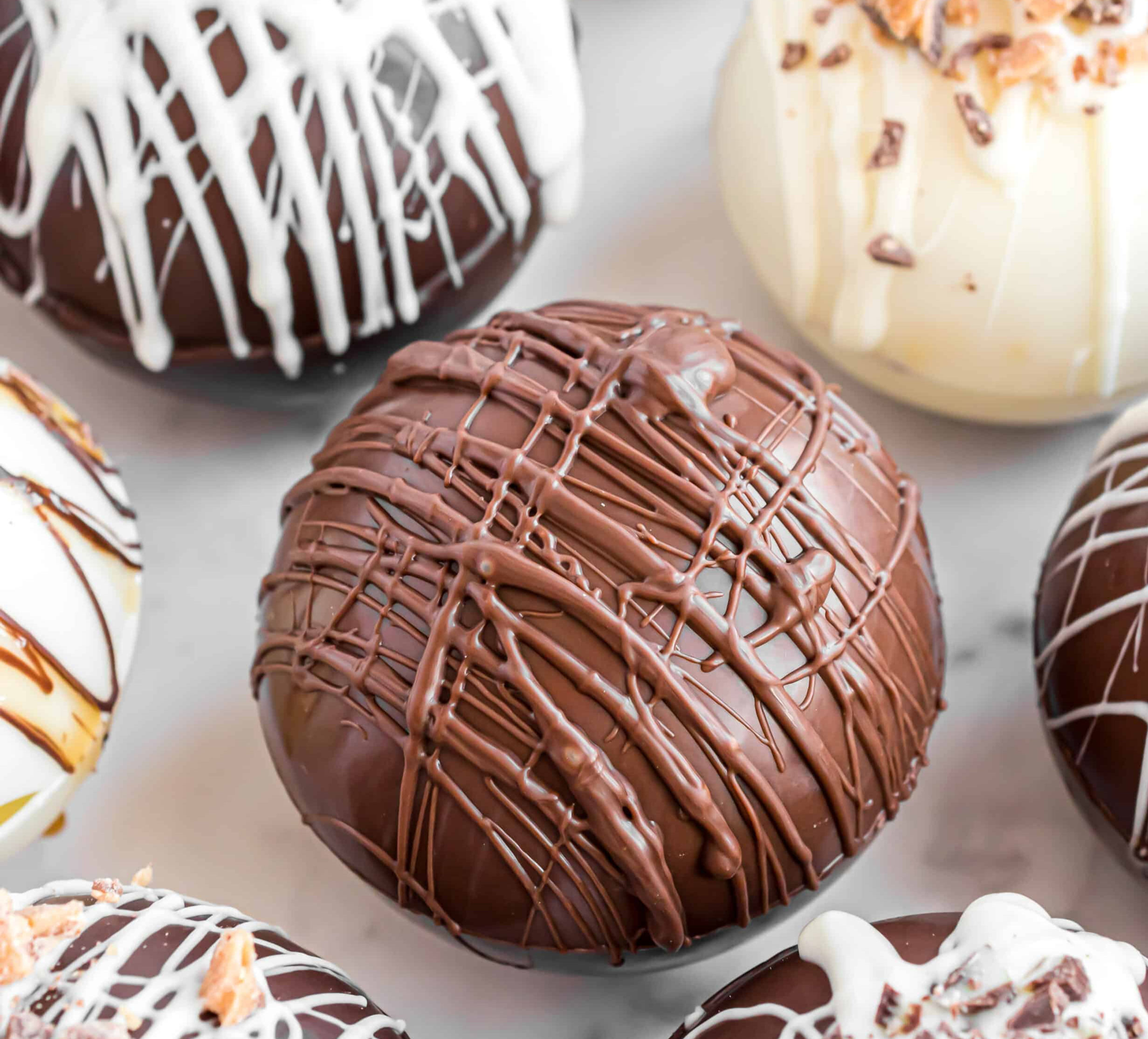 Large Handcrafted Chocolate Bombs -Dark Choc, English Toffee, Spice & Peppermint
