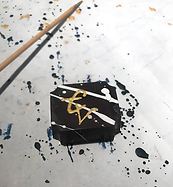 hand painted logo chocolate