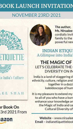 An Insight at the INDIAN ETIQUETTE by Niraalee Shah