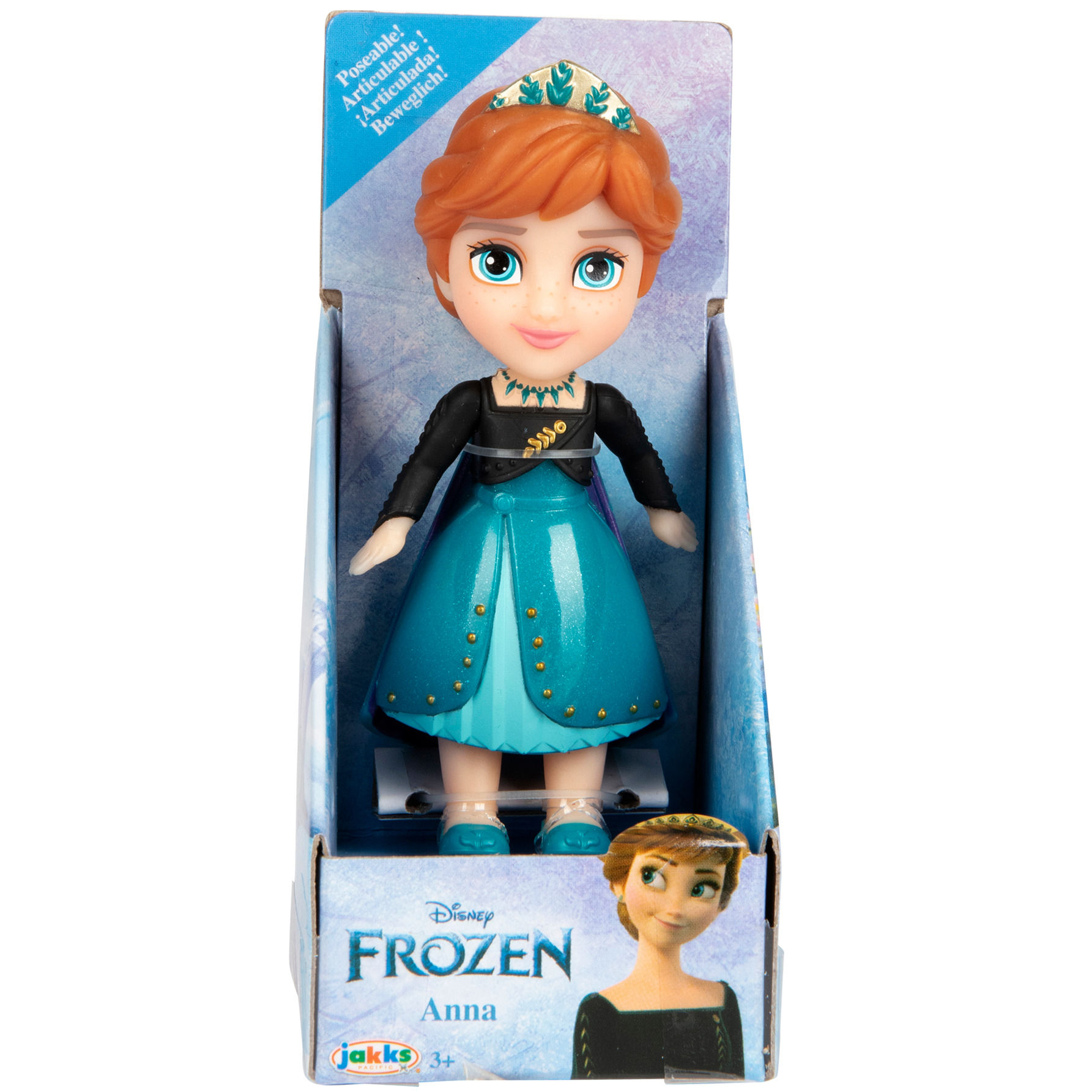 Mini Muñeca Anna Vestido Verde - Disney Princesas - Frozen 2 - 7.5cm