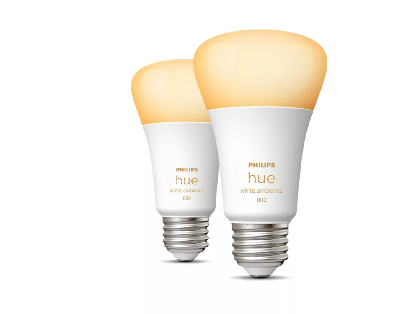 Phillips Hue - A19 - E26 - Model 800 - 60 W - Full White Spectrum - 2 Pack