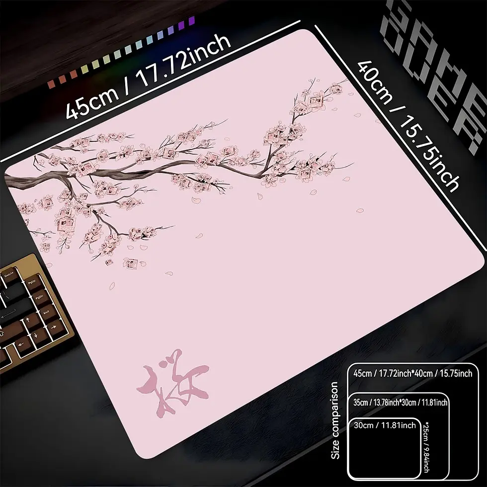 Miniatura: Cherry Blossom Small Non-Slip Gaming Mouse Pad 22x18 cm